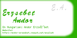 erzsebet andor business card